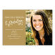 Gold Script Graduating Photo Invitations Image 2 of 2